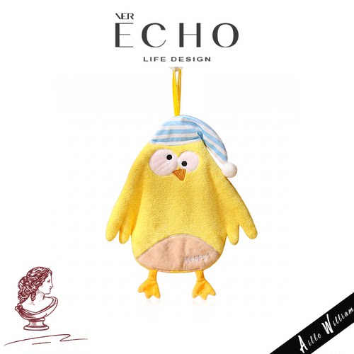 ECHO小鸡挂式珊瑚绒吸水擦手巾