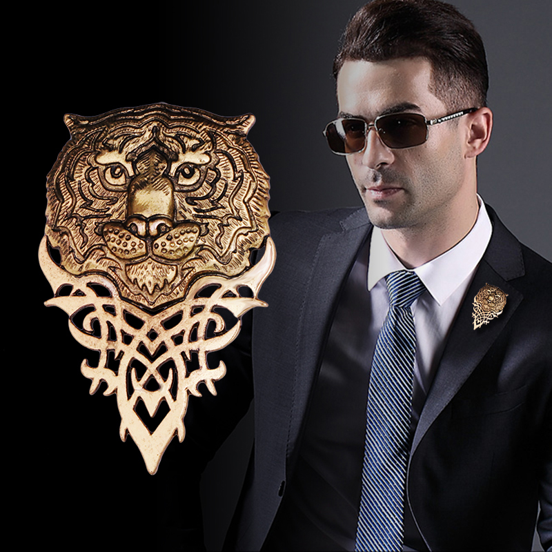 中国风男士生肖老虎胸针个性猛虎头别针本命虎年胸花外套西装配饰,饰品/流行首饰/时尚饰品新,胸针,淘宝优惠券,粉丝福利购,淘宝优惠卷
