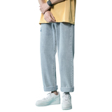 港风潮牌印花宽松休闲裤直筒牛仔裤XZ214-8907-P45，男装牛仔裤，星座1204-3