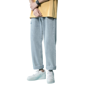 港风潮牌印花宽松休闲直筒牛仔裤XZ214-8 907-P45图片