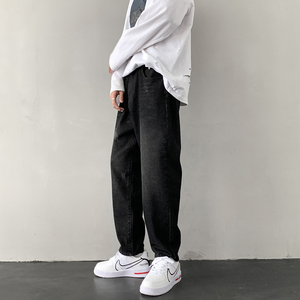 秋季牛仔裤九分裤宽松直筒简约百搭裤子潮XZ214-8 101-P40 控59图片