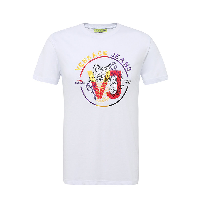 Versace/范思哲豹子头绣花圆领短袖潮男装时尚春夏20新品男T恤衫