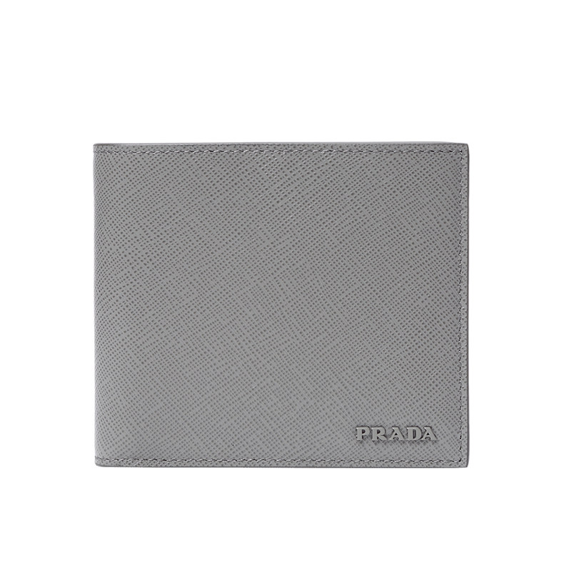 Prada/普拉达正品现货纯色男士卡包卡夹短款钱包奢侈品21新款