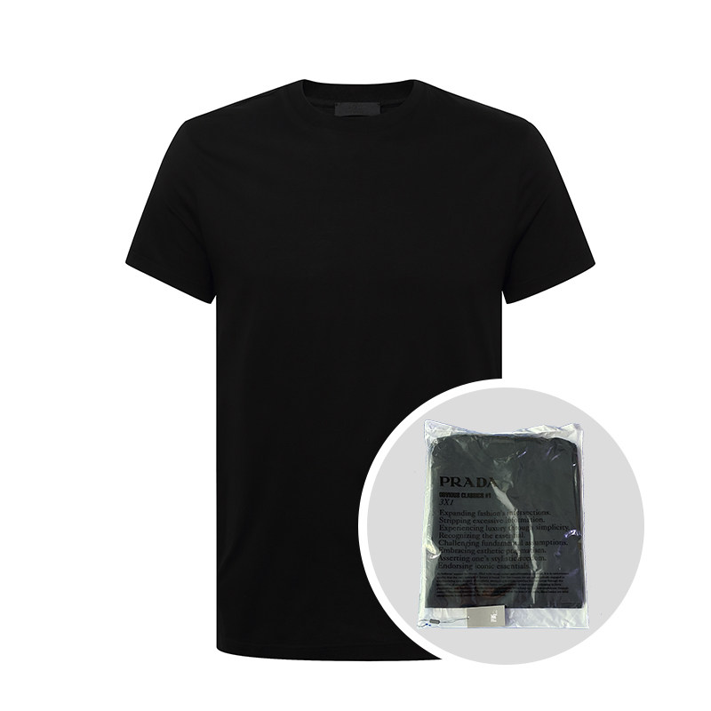 Prada/普拉达男士纯棉圆领简约T恤衫春夏新品奢侈品(3件套)