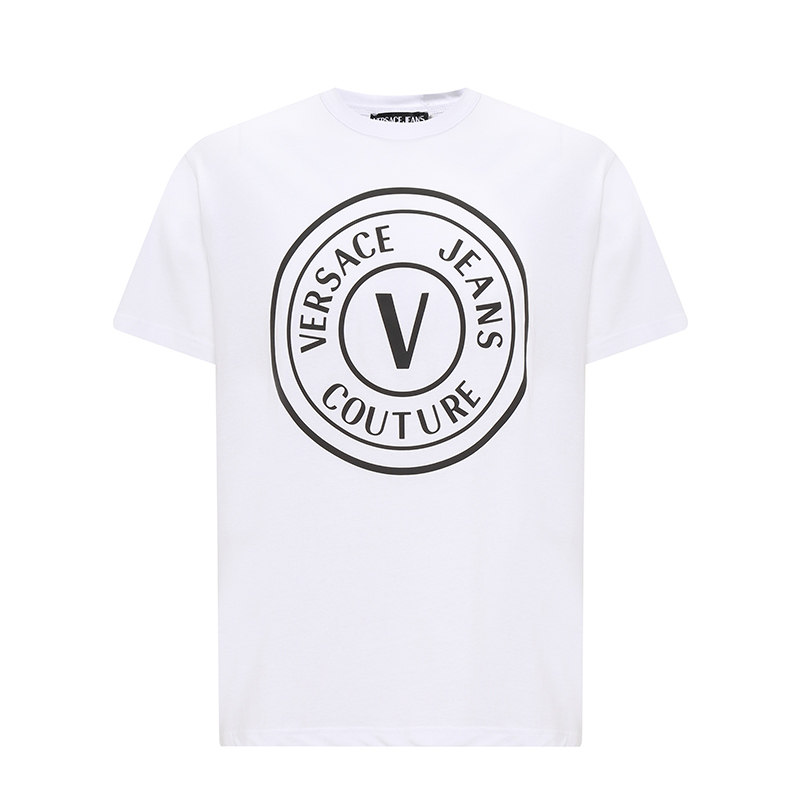 VERSACE JEANS/范思哲22年夏季新品男士短袖T恤大LOGO印花上衣潮