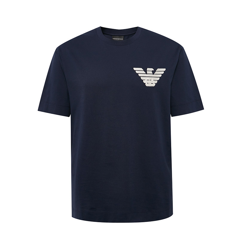 armani/阿玛尼新款圆领t恤时尚休闲logo印花男装短袖奢侈品奢侈品