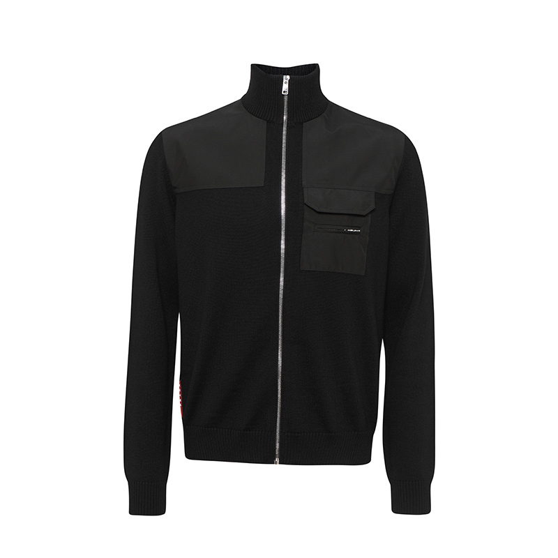 Prada/普拉达开衫针织衫拉链绵羊毛线衣夹克男装外套进口新品男