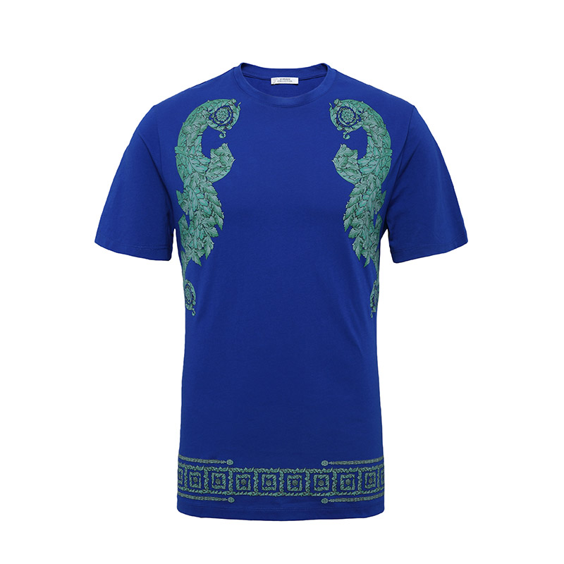 【99大促】Versace Collection/范思哲圆领短袖小满花T恤衫潮男