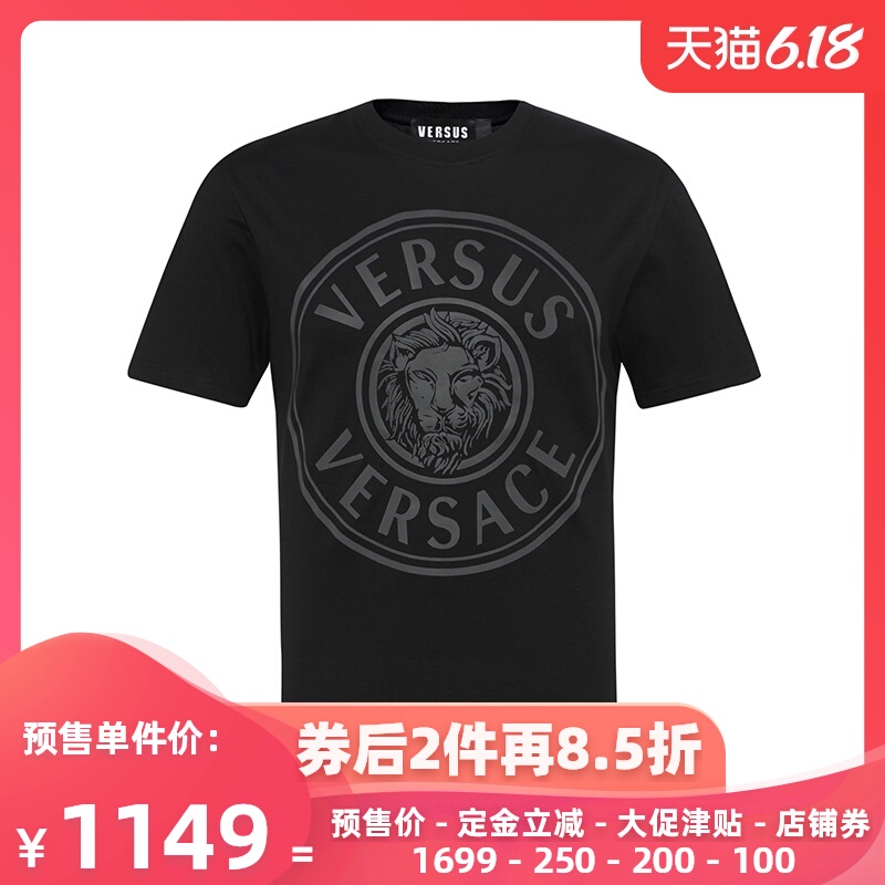 【618预售】Versus Versace/范思哲狮子头商务休闲圆领短袖T恤