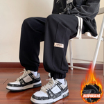 美式重磅卫裤男秋冬加厚宽松运动裤新款青少年男士男生休闲长裤子