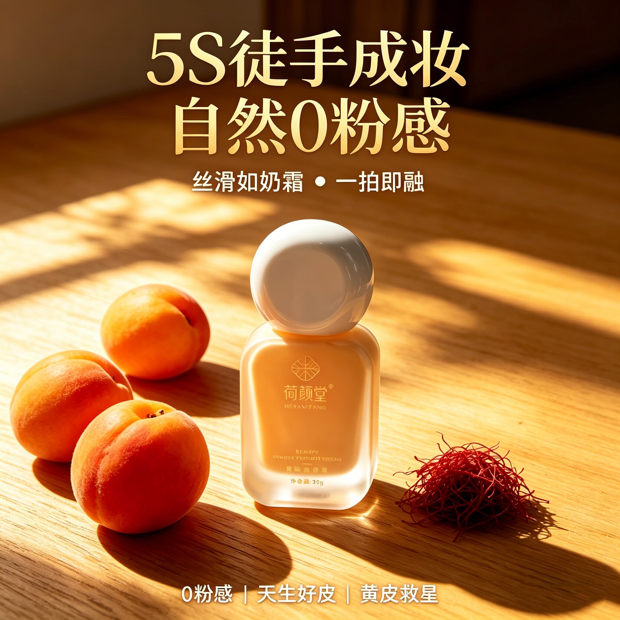 荷颜堂美颜杏粉霜养肤型隔离霜水润养肤素颜霜乳液状颈部适用遮瑕