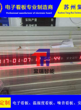 时间温湿度LED显示屏计时计数led数码管电子看板 RS485通讯屏包邮