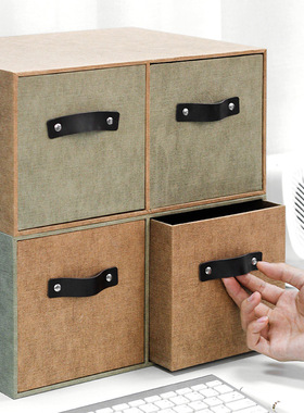 Handler桌面抽屉式双层文具收纳盒杂物置物架盘整理箱玄关储物箱