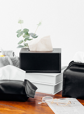 Handler简约抽纸盒创意家用客厅茶几床头纸巾套ins风餐桌纸巾盒