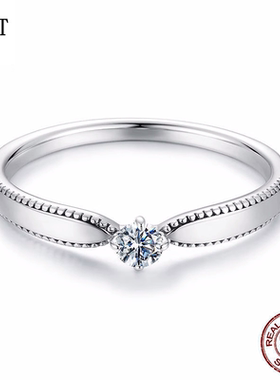 原创设计经典闪耀莫桑石戒指s925纯银个性高端首饰轻奢饰品戒指女