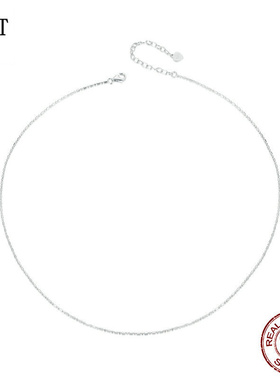 新款简约百搭细闪基础项链 首饰个性风潮可叠戴s925纯银锁骨链