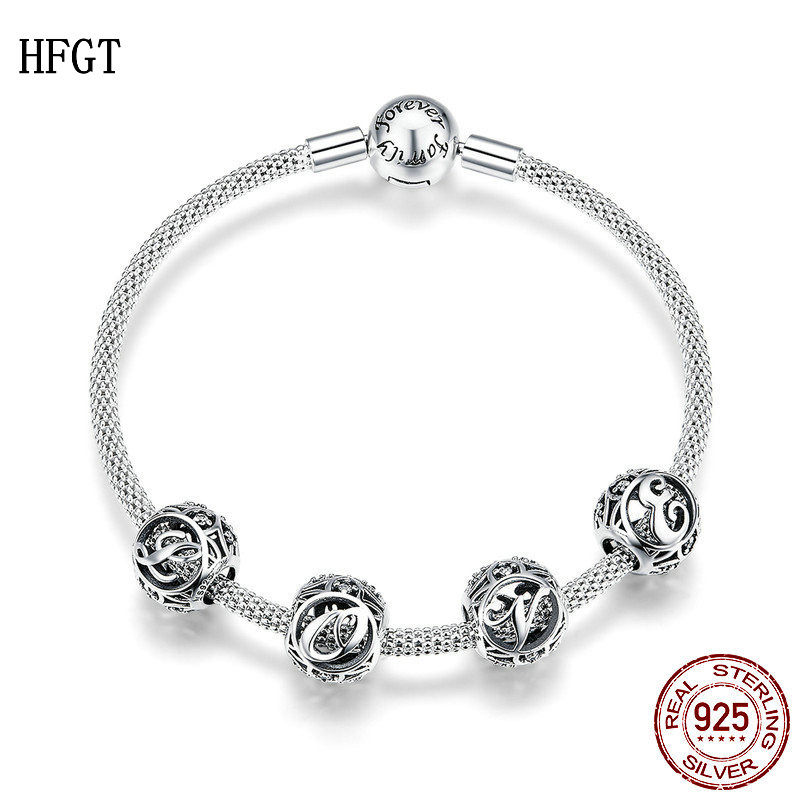 HFGT饰品英文字母串珠成品手镯女士亲情告白情侣告白手链时尚个性