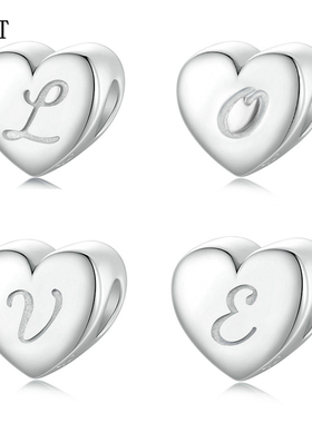 爱心吊坠LOVE项链串珠项链