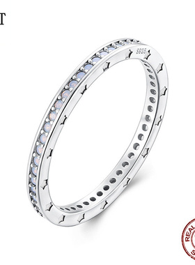 新款简约蓝色星光澳宝戒指女叠戴