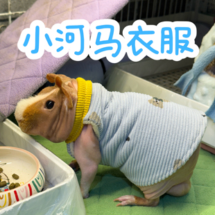 无毛小河马保暖衣服秋冬加绒加厚灯芯绒情侣外套豚鼠防寒外套水洗