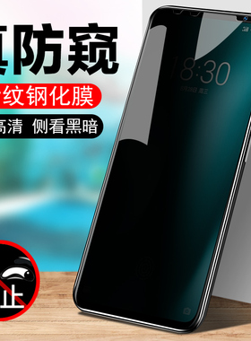 适用魅族16spro防窥钢化膜16s防偷窥16th防窥屏16x隐私16sp手机16xs全屏16thplus反plus放pro防窥膜sp防盗16t