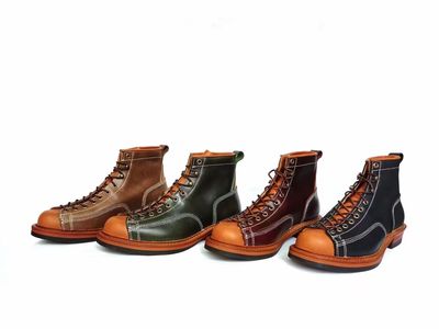牛皮男鞋骑行工厂直销复古工装靴