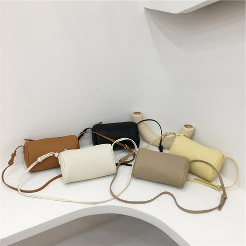 小脏柜 小众轻奢时尚质感简约手提笔筒圆筒包百搭单肩斜挎小方包
