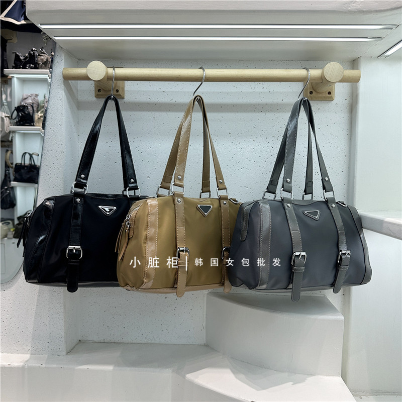 小脏柜 欧美时尚波士顿包百搭尼龙单肩斜挎包休闲通勤简约腋下包