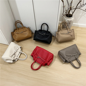 小脏柜 高级感气质手拎包复古荔枝纹女士包包通勤单肩斜挎托特包