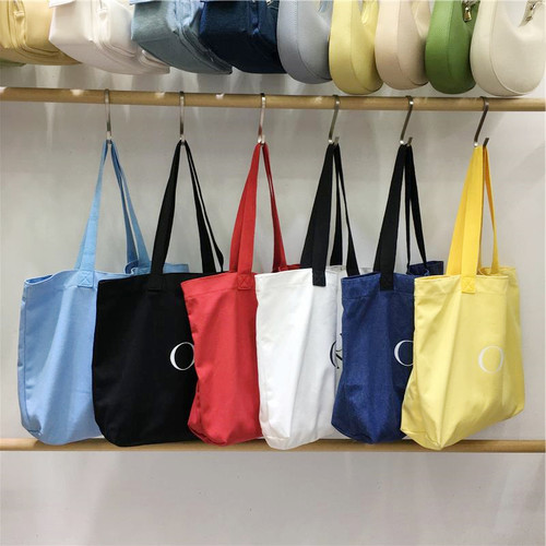 小脏柜 适合夏天的单肩包休闲字母简约大容量腋下包帆布购物袋潮