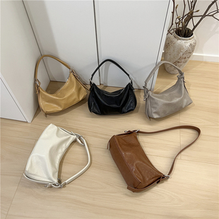 小脏柜 高级感小众油蜡皮软皮手拎包新款百搭通勤单肩斜挎托特包