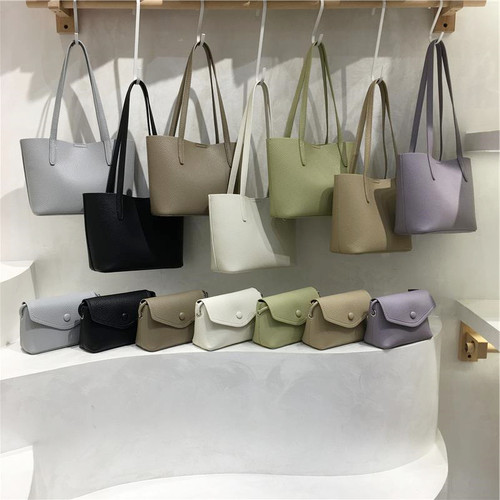 小脏柜 简约大方手提包质感荔枝纹时尚女士托特包通勤单肩腋下包