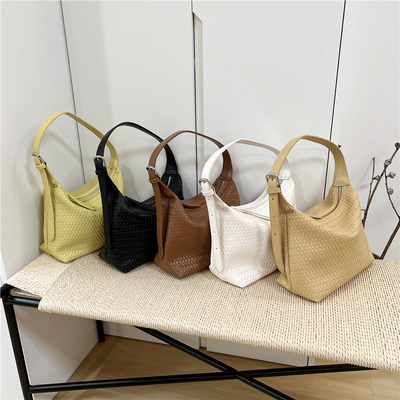 小脏柜 小众设计感软皮编织包手提腋下hobo包韩系百搭单肩饺子包