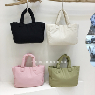 小脏柜 韩国新品ins简约休闲手提包女百搭通勤手拎托特包粉色包包