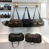 小脏柜 自制小众休闲复千禧辣妹手提机车包高级感单肩腋下托特包