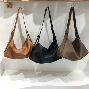 小脏柜 简约软皮包大容量大包高级质感斜挎包2023新款通勤托特包