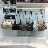 高级感菱格链条包包多口袋时尚 小脏柜 2025新款 女单肩斜挎托特包