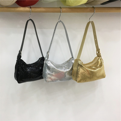 小脏柜 小众设计轻奢风blingbling亮片手提枕头包单肩腋下小方包