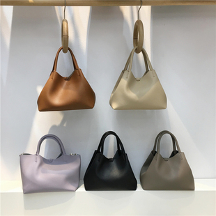 小脏柜 小众软皮质感菜篮子托特包上班通勤手拎包包单肩斜挎包女