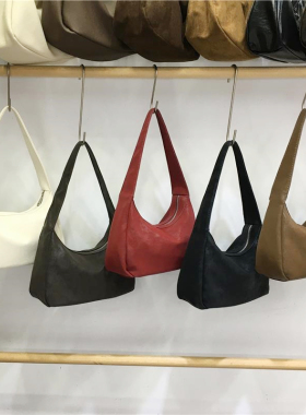 小脏柜 2025新款高级感极简软皮hobo包手提腋下包简约通勤单肩包