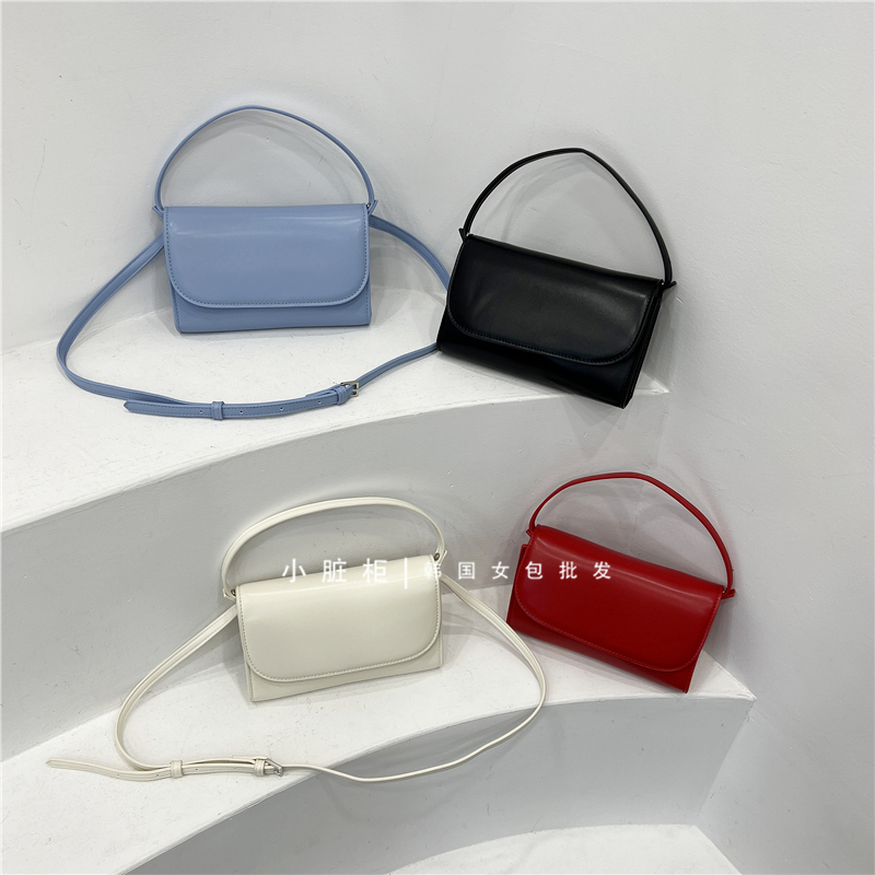 小脏柜 自制小众ins极简风多功能护照机票斜挎小方包手拎红色包包