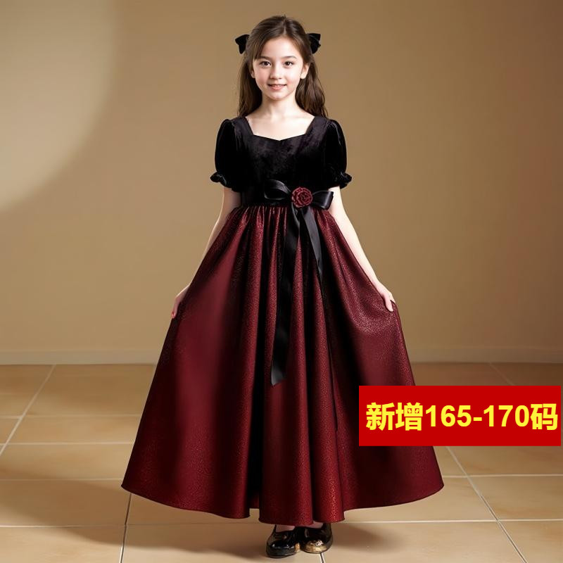 儿童主持人晚礼服女童公主裙