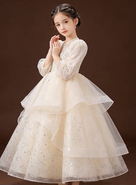 高端女童走秀主持演出礼服