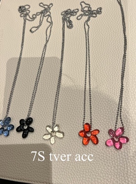 小巧项链tver珠链女纯色树脂