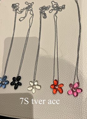 小巧项链tver珠链女纯色树脂