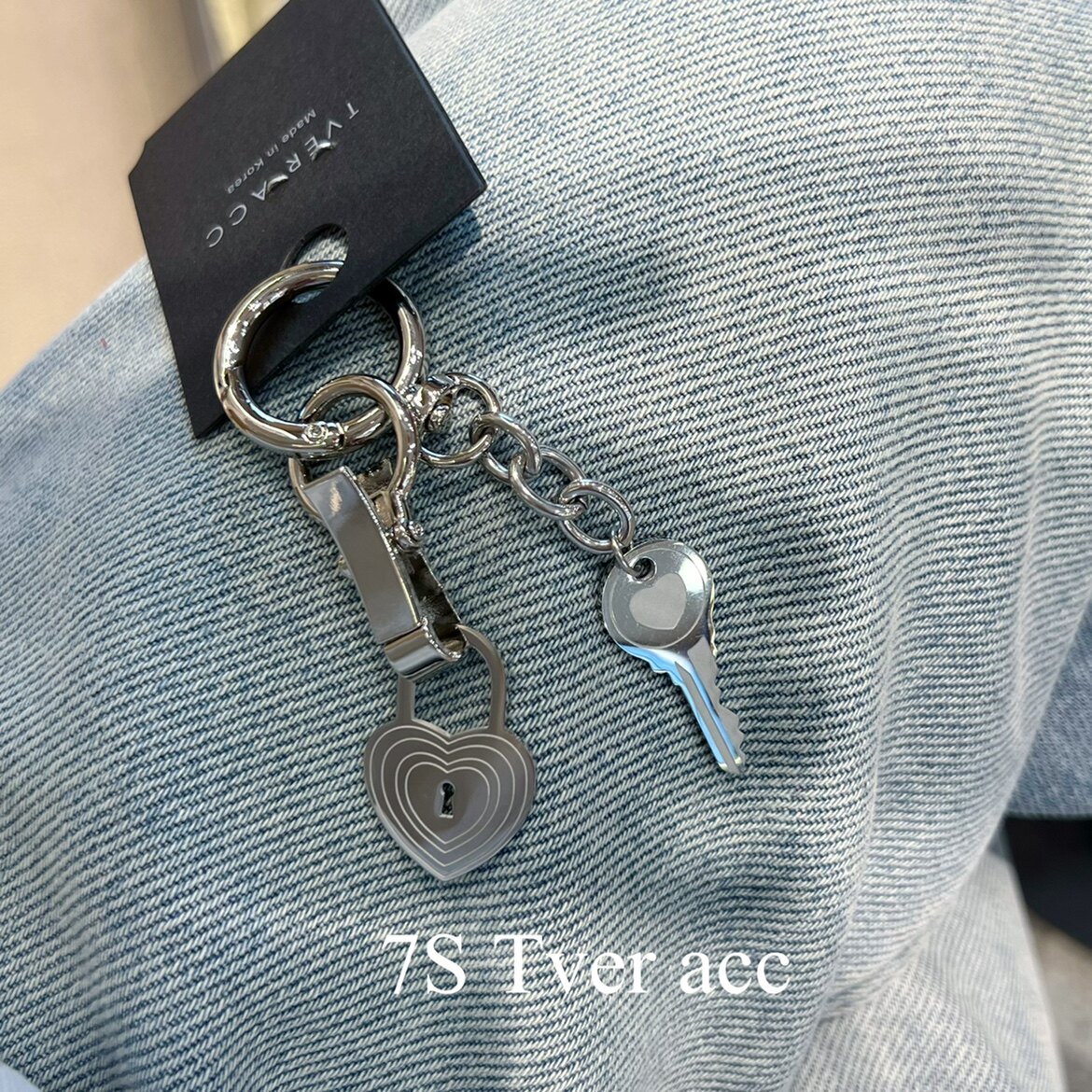 现tver acc 韩国进口480金属钥匙扣包包挂件个性锁头钥匙包包挂饰
