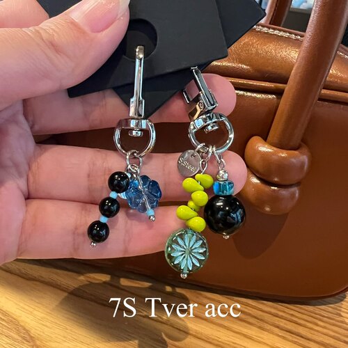 Tver Acc韩国东大门春芽手机链扣包挂精致挂件 集合珠珠挂饰