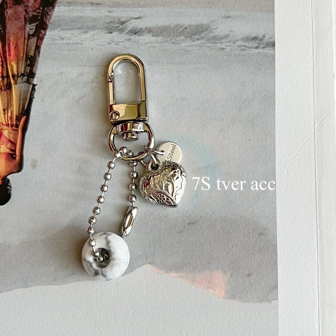 tveracc 韩国进口极简白灰系幸运滚珠包包挂饰小众设计感手机挂件,服饰配件/皮带/帽子/围巾,钥匙扣,淘宝优惠券,粉丝福利购,淘宝优惠卷