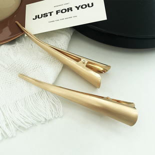 瑞秋同款大号牛角夹金属发夹后脑勺盘发鸭嘴夹高级感鲨鱼夹一字夹