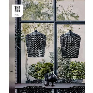意大利kartell蕾丝吊灯设计师意式 极简餐厅餐吊岛台吧台餐桌现代